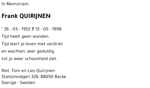 Frank QUIRIJNEN