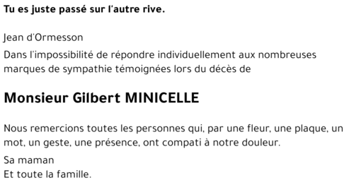 Gilbert MINICELLE