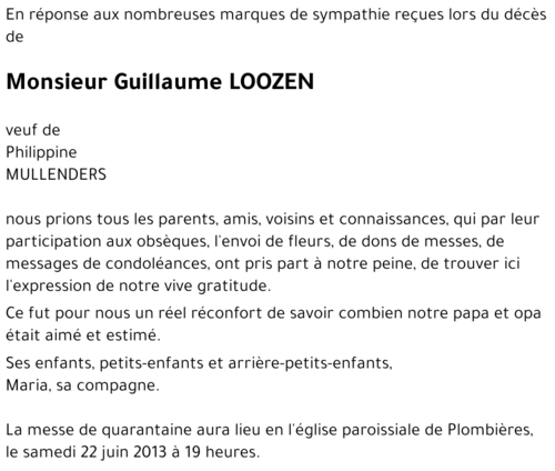 Guillaume LOOZEN