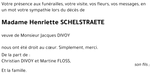 Henriette SCHELSTRAETE