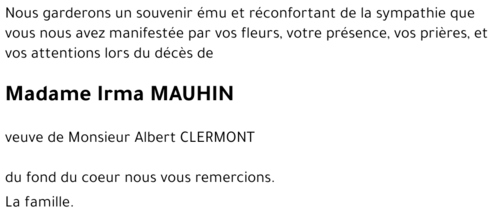 Irma MAUHIN