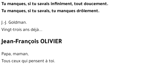 Jean-François OLIVIER