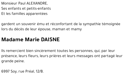 Marie DAISNE
