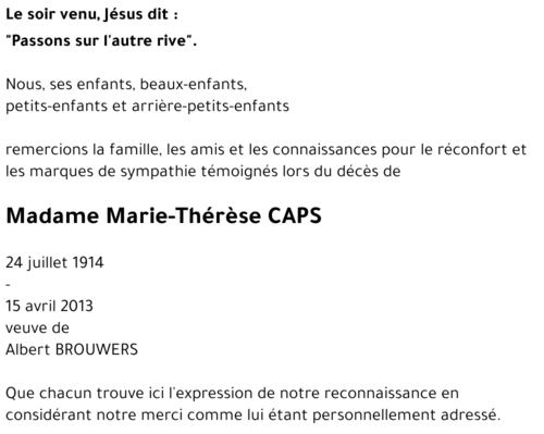 Marie-Thérèse CAPS