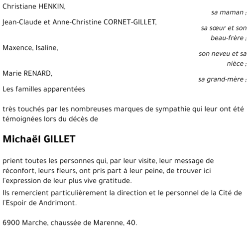 Michaël GILLET