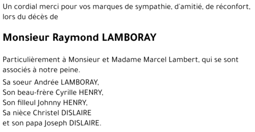 Raymond LAMBORAY