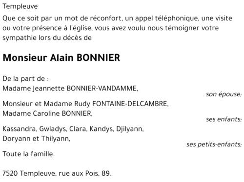 Alain BONNIER