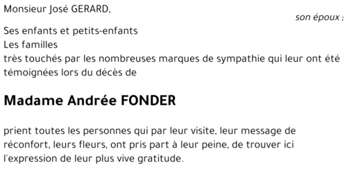 Andrée FONDER