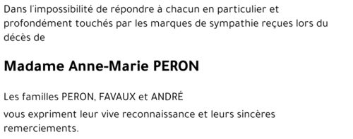 Anne-Marie PERON
