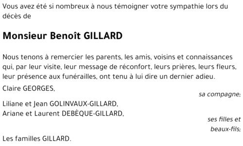 Benoît GILLARD