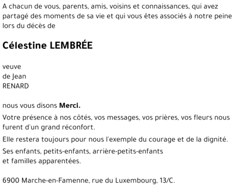 Célestine LEMBRÉE