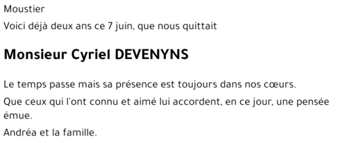 Cyriel DEVENYNS