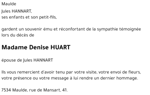 Denise HUART