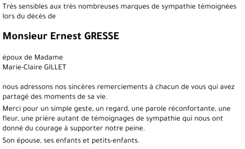 Ernest GRESSE