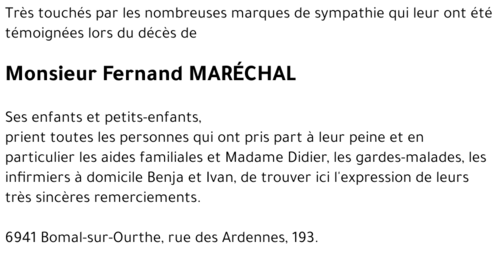 Fernand MARÉCHAL