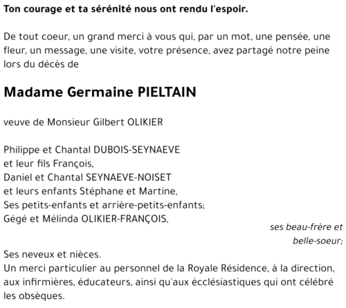 Germaine PIELTAIN