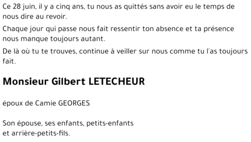 Gilbert LETECHEUR