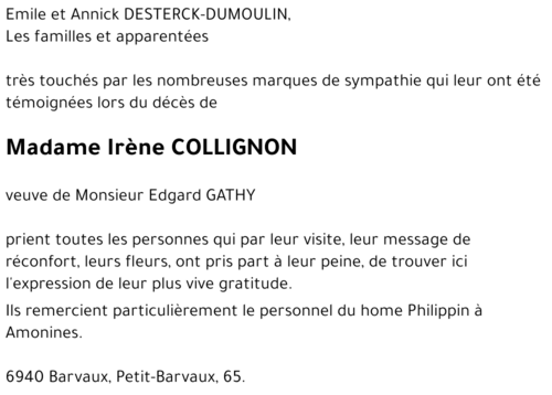 Irène COLLIGNON