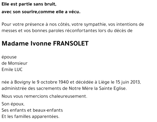 Ivonne Fransolet