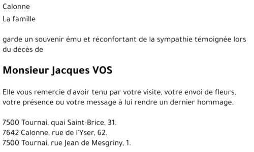 Jacques VOS