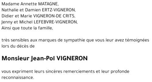 Jean-Pol VIGNERON