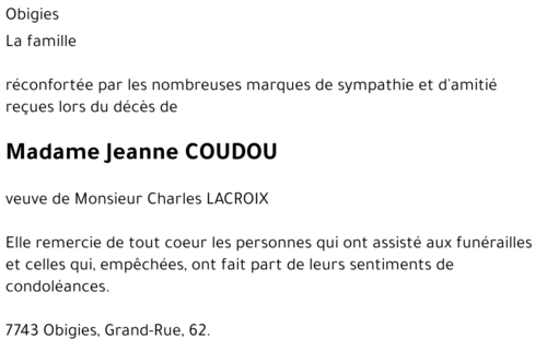 Jeanne COUDOU