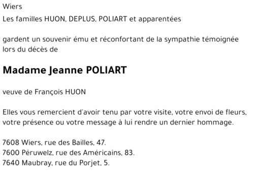 Jeanne POLIART