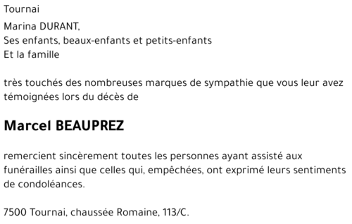 Marcel BEAUPREZ