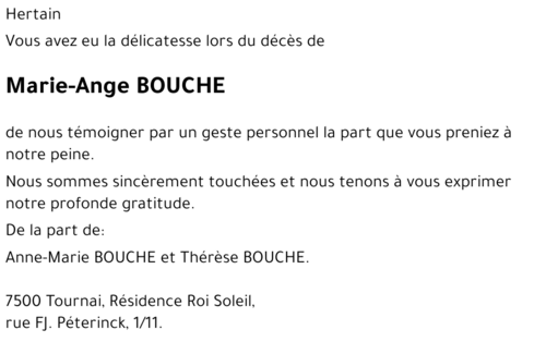 Marie-Ange BOUCHE