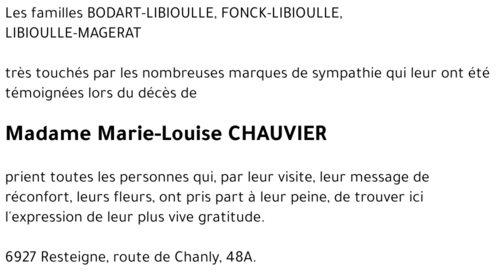 Marie-Louise CHAUVIER