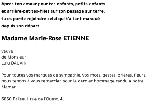 Marie-Rose ETIENNE