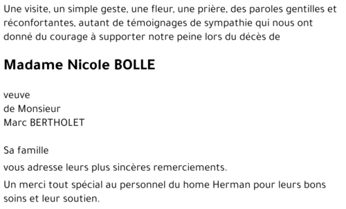 Nicole BOLLE