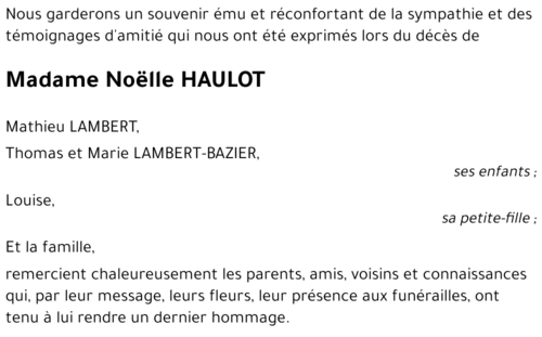 Noëlle HAULOT