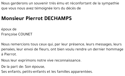 Pierrot DECHAMPS