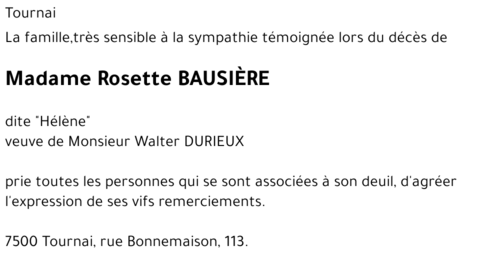 Rosette BAUSIÈRE