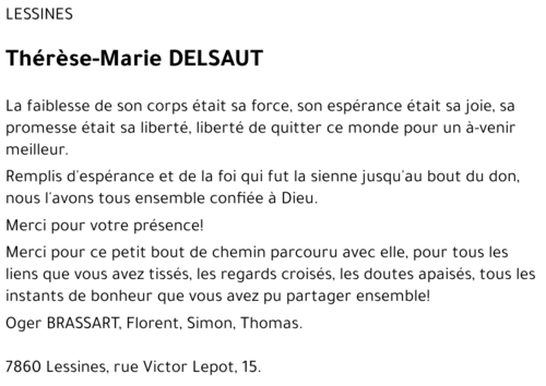 Thérèse-Marie DELSAUT