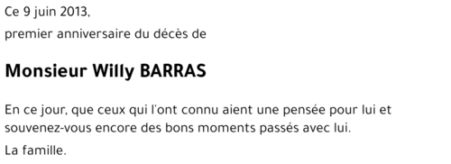 Willy BARRAS