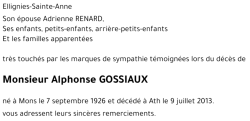Alphonse GOSSIAUX