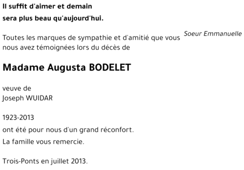 Augusta BODELET