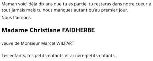 Christiane FAIDHERBE