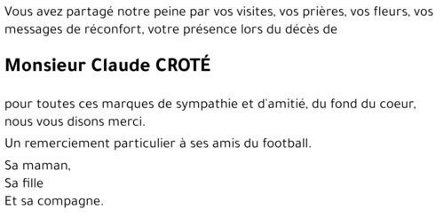 Claude CROTÉ