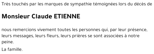 Claude ETIENNE