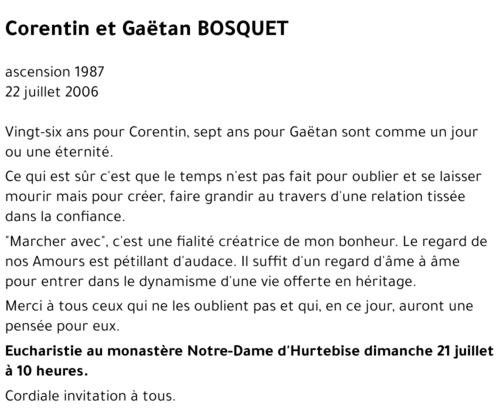 Corentin - Gaëtan BOSQUET