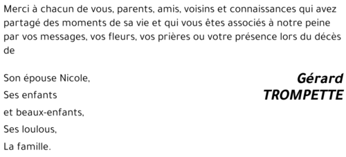 Gérard TROMPETTE