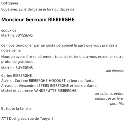 Germain RIEBERGHE