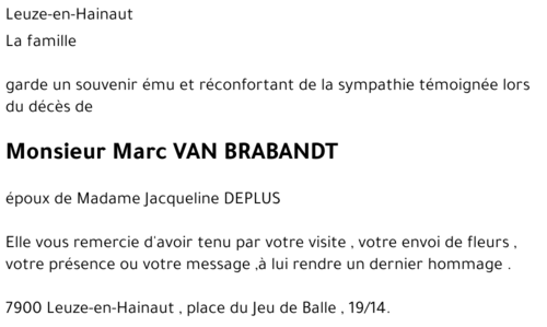 Marc VAN BRABANDT