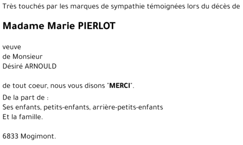 Marie PIERLOT