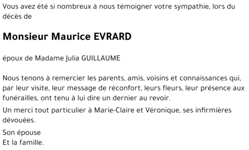 Maurice EVRARD