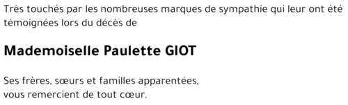 Paulette GIOT