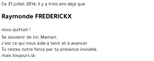 Raymonde FREDERICKX